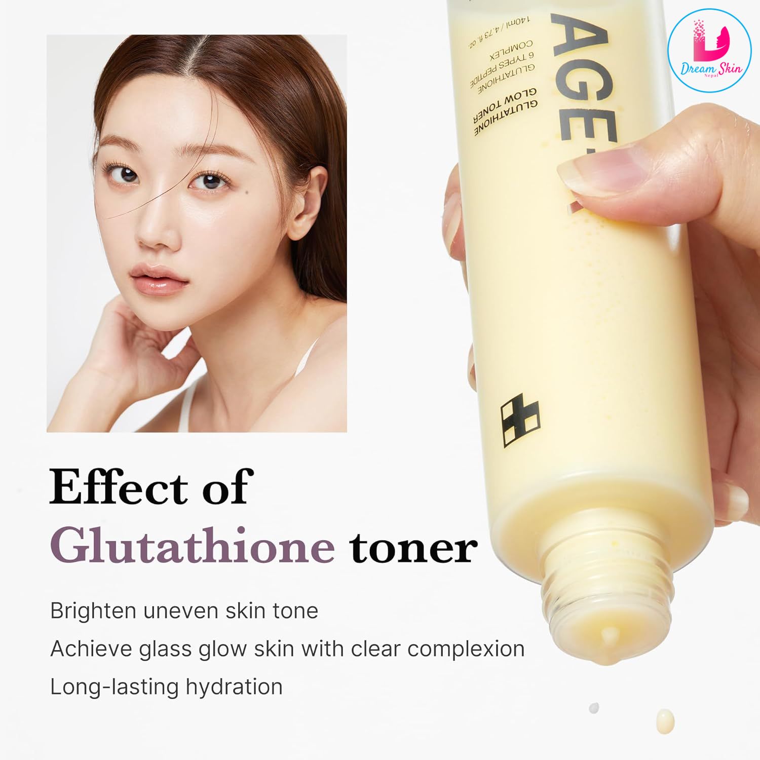 Medicube AGE-R Glutathione Glow Toner, 140ml